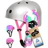 99FLIPS Casco Bici Bambino 3 Anni - Casco Bici Bambina - Caschetto Bambino per Bambini - Monopattino Skateboard Pattini a Rotelle - Taglia XS GLITTER