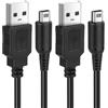 AXFEE Cavo di Ricarica per 3DS, 2 Confezioni di Caricabatterie, Cavo USB da 1.2 m per New 3DS XL/New 2DS XL/2DS/Dsi XL