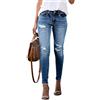 ORANDESIGNE Jeans Donna A Vita Media Eleganti Denim Pantaloni Slim Fit Skinny Jeans Leggins