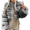 KHIRVWL Cappotti Invernali da Donna Cappotti Invernali Eleganti Cappotti Morbidi e Caldi in Peluche Corti in Pelliccia Sintetica Giubbotti Invernali Caldi in Pelliccia Sintetica da Donna