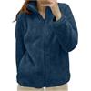 Generic Giacca da Donna in Pile - Teddy Giacca Sci Caldo Cappotto Taglie Forti Cappotto Blocchi di Colore Felpa in Peluche per Inverno e Autunno Vestiti Teen Girl Autunno