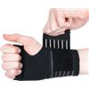 Actesso Tutore Polso Elastica con Cinturino - Supporto e Sollievo per Tendinite, Slogature, Tunnel Carpale e Lesioni Sportive - Ambidestra Fascia Polso (XL, Nero)