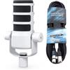 RØDE Rode Podmic - Microfono podcast professionale bianco + cavo keepdrum XLR