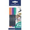 FABER-CASTELL 160704 - Set di pennarelli creativi, 4 pennarelli permanenti, set di penne per carta, vetro, plastica e molto altro ancora.