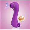 BOWQY Massaggiatore elettrico，Ṥucchia e Lînguá Çlitòrīdè per Donna Vîbràtóri Clídórídè Dónnà, con 10 * 10 livelli di massaggio regolabiliṠèẍ TôyșṼibratṓrḙṗer Dònṅa Realistico100% impermeabile(Viola-1)
