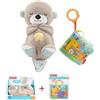 Fisher-Price - Kit Regalo - Lontra Coccole & Relax (FXC66) + Il Mio Primo Libro