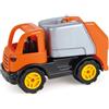 Lena 1264 Workies camion della spazzatura 14 cm, veicolo giocattolo in plastica ABS, camion della spazzatura con vano di carico inclinabile, pneumatici in gomma e assi in acciaio zincato, per bambini
