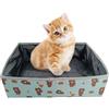 Macelitu Lettiera da Viaggio per Gatti Pieghevole XL, Lettiera Portatile per Gattino, Impermeabile, Durevole, Facile da Pulire per Viaggi, Campeggio, Interni, All'aperto, Auto, Parco, 47*36*13cm, (Orsetto)