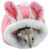 Andiker Letto per Criceti, Mini Casetta Morbida e Calda, Antiscivolo per Piccoli Animali Domestici, Ricci, Criceti Nani (Rosa)