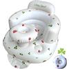 Little Bean Seggiolino gonfiabile per bambini da 4 a 24 mesi con pompa ad aria integrata, supporto per la schiena per bambini, sedia per sedersi, sedia per baby shower, sedile (Fragola trifoglio)