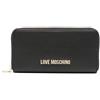 MOSCHINO Portafoglio donna Love zip around ecopelle nero A25MO07 JC5700 NERO