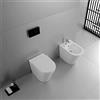 Yellowshop - Sanitari bagno a terra filo muro - Kit vaso rimless e bidet completo di coprivaso soft-close serie Wolly