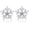 Candyfancy Orecchini Cristallo Fiocco Di Neve In Argento 925 Donna Ragazza