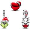 TCZNAF Ciondolo Amore e Famiglia Charm Pendant Compatibile per Bracciali Europei Festa della Compleanno e San Valentino Gifts da donna