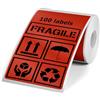 YIKIADA Etichette termiche 50 × 80 mm, compatibili con M110/M220/T50M, in vinile, autoadesive, 100 pezzi, colore rosso