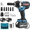 Tanniws Avvitatore a Impulsi 1000N 4 Velocità Regolabili, Batteria 2 x 4000 mAh, LED Integrata, Motore Brushless