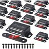 Mousike Magnete per Armadietto 15KG in Acciaio Inox Serratura Magnetica per Porta Armadio da Cucina Armadio Armadio Serratura per Cassetto Porta dell'Armadio (16Pack, Black)