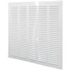 Nordborn Griglia di ventilazione in metallo da 50 x 50 cm, con zanzariera (50 x 50 cm, colore bianco)