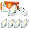 ALUSSO 6 Faretti LED da Incasso, 7W 580 Lumen Dimmerabile luci ultrasottili da soffitto e per l'illuminazione da interno, Lampada Bianco Caldo 3000K Bianco Neutro 4000K Bianco Freddo 6500K da Incasso