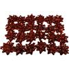 GMM 24 Coccarde da Regalo grandi, colore rosso metallico per regali di Natale, Fiocchetti per Pacchetti Regalo Autoadesivi, Stelle Decorative per Natale e Compleanni, Diametro circa 8cm con adesivo 3.5cm