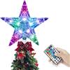 Cewuidy - Puntale USB per Albero di Natale, 21,6 cm, 10 LED, Multicolore, con Telecomando Versatile USB, Ottimo Accessorio per Decorazione Albero di Natale per Interni ed Esterni