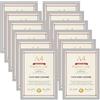 Giftgarden Confezione da 12 Cornici per Foto A4,Colore Argento, Formato A4, Cornici per Certificati, da Appendere alla Parete e da Tavolo