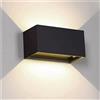 Voltix 24W Applique da Parete LED, IP65 Impermeabile, Applique da esterno Fascio Luminoso Regolabile, Lampada da Parete Interno/Esterno Casa e Giardino (Luce Naturale - 4000K, Nero)