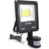 ZHMA 12V-24V DC 30W Faretto LED da Esterno con Sensore di Movimento,Impermeabile IP66 Faro Led Esterno,Luce Bianca 6000K Faretto,Ideale per Garage,Giardino,barca