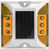 Cocoarm Luce di Segnalazione a Terra a LED Ad Energia Solare, Segnaletica Riflettente su 2 Lati, Lampada da Strada Impermeabile per Esterno per Passerella e Passerella (YELLOW)