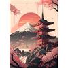 MEIYUDA DIY Diamond Painting Kit Paesaggio di Tokyo, 5D Pittura Diamante Painting Kit, Diamond Painting Ricamo a Punto Croce Artigianale Per La Decorazione Della Parete Di Casa 30x40cm