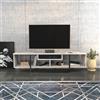 Hanah Home Supporto per TV, melammina, Nero Bianco, Taglia Unica