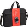 Rivacase Borsa per Notebook 15,6 Valigetta Ventiquattrore colore Nero - 8038 + WIRELESS MOUSE