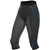 DAINESE - Dry Pants Wmn 3/4, Pantaloni Termici Sci, Leggings Traspiranti e Isolanti, Donna, Nero/Blu, M