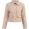 caspio Damen Kurze Blazerjacke 29027475-ca06, Pink Wollweisser Streifen, M Blazer, Strisce Bianche e Rosa, M Donna