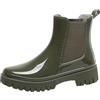 Jamron Jamrom Donna Moda Stivaletti Chelsea Stivali da Pioggia Tacco Grosso Stivali di Gomma Verde SN0708183 EU36