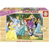 Educa - Puzzle Legno Disney Principesse | 100 pezzi Puzzle Legno | Jasmine, Ariel, Belle, Disney | dai 6 anni (17628)