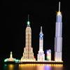 BrickBling Illuminazione a LED per Lego 21028 Architecture New York City Kit da collezione (non include solo luci), set di illuminazione fai da te per New York, luce decorativa per il 21028