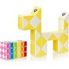 CUBIDI® Mini Serpenti Magici Puzzle - Gadget Regalo di Compleanno bambini, Regalini Festa Bambini - Serpente Giocattolo, Gioco Rompicapo Bambini e Adulti, Magic Snake - 24 Blocchi (Giallo)