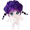 niannyyhouse Bambola di peluche da 20 cm, capelli viola, corpo umanoide imbottito, senza attributo, 20,3 cm, corpo normale, indossabile, regalo per vestire (2 con scheletro)