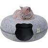 Generic Grotta a tunnel per gatti rimovibile in feltro, multifunzionale, caldo, letto a tunnel per gatti, traspirante e confortevole, lavabile, grande tunnel per gatti per interni ed esterni