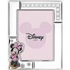JDE Cornice Per Foto Portafotos Argento Disney Minnie 925M Law Nome Personalizzabile Foto 13X18Cm. Fiori Bianchi