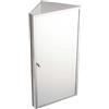 Generic Specchio Armadio da Bagno, Armadietto ad Angolo in Acciaio Inox con Porte a Specchio, 3 Spazio di Archiviazione, Triangolare Armadio Portaoggetti per Bagno