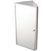 Generic Specchio Armadio da Bagno, Armadietto ad Angolo in Acciaio Inox con Porte a Specchio, 3 Spazio di Archiviazione, Triangolare Armadio Portaoggetti per Bagno