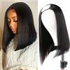 huarisi Huairisi 14 Inch Short Bob Wigs Human Hair No Lace, U Part Bob Wigs Straight Hair for Women, U Shape Bob Wig Glueless Brazilian Virgin Hair 150 Density Natural Colour