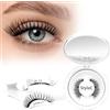 Higu clace (KIT-C) - Set ciglia magnetiche, senza eyeliner, look naturale magnetico, ciglia magnetiche con applicatore, non necessita di adesivo