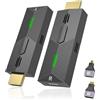 KEBENES Trasmettitore e ricevitore HDMI wireless 2,4/5 G 1080 P Plug & Play per streaming video e audio da PC/TV Box su monitor/TV/proiettore (30 m)