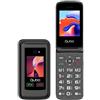 Qubo GSM Telefono Cellulare per Anziani,Flip phone Telefoni Cellulari Tasti Grandi,Volume alto,Funzione SOS, 2.4+1.77 Contatti con Immagini,Chiamata Rapida,Cellulare anziani Nero