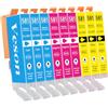 Veson CLI581XXL Cartucce d'inchiostro (3 Ciano 3 Magenta 3 Giallo) Compatibili con Canon 581 per Canon Pixma TR8550 TR8500 TS9551C TS9551 TS9550 TS8350 TS8251 TS8150 TR7550 TS6150 TS6350 TS6250 TS6151 TS705