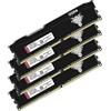 Yongxinsheng DDR4 3200MHz 64GB Kit (16GBx4) Desktop RAM PC4-25600 UDIMM Non-ECC Unbuffered 1.35V 288 Pin CL16 PC Componenti Memoria Upgrade Module Support XMP 2.0 Auto Overclocking (Nero)