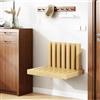 DODOBS Ultra-Sottile Sedie Pieghevoli Sgabello a Muro Pieghevole a Muro Sgabello Cambio Portico Nascosto Sedia in Legno massello da 150 kg -41X34X5CM (Color : Wood)
